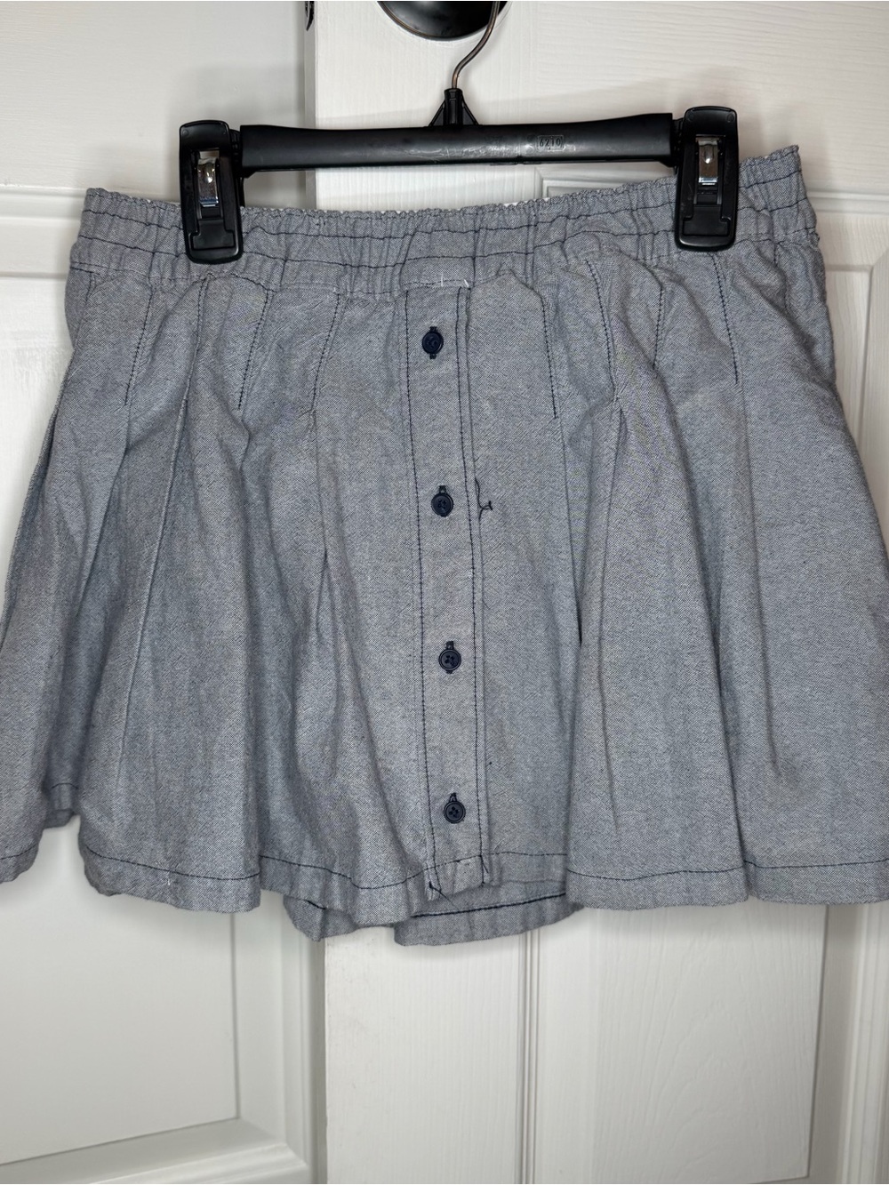 Offline by aerie Oxford Pleated Mini Skirt Skort Gray Womens Small.